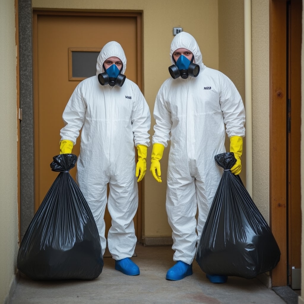 Experts en buidatge i desinfecció d'habitatges afectats per la síndrome de Diògenes a Sitges